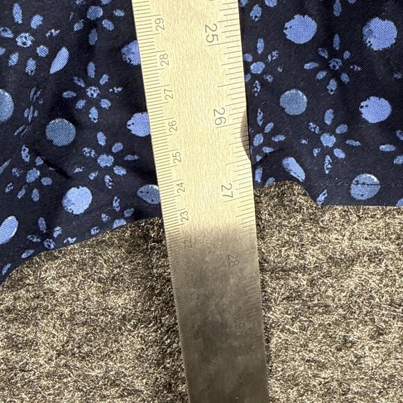 Style & Co. Blouse Women L Large Blue Geometric Short Sleeve Square Neck Rayon - Picture 6 of 7